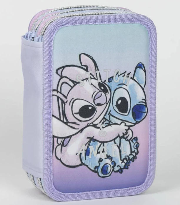 Несесер с 3 ципа и ученически пособия - Stitch